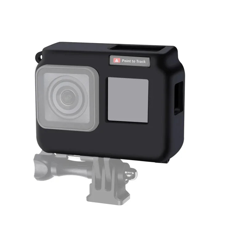For Insta360 One R 4K with Frame Shockproof Silicone Protective Case with Lens Cap Cover, 4K Case + Lens Cap