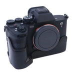 1/4 inch Thread PU Leather Camera Half Case Base for Sony A7 IV, For Sony A7 IV