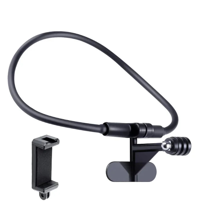 Hands Free Lazy Wearable Neck Camera Phone Holder with Phone Clamp, Extended Version, Neck Holder B