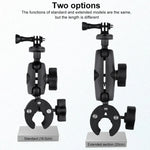 Extended Version 360 Rotation Adjustable Action Camera Bike Motorcycle Handlebar Holder, Extended Version