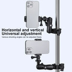 Extended Version 360 Rotation Adjustable Action Camera Bike Motorcycle Handlebar Holder, Extended Version
