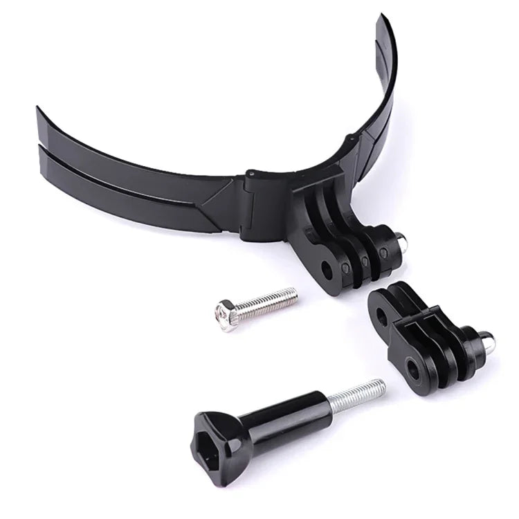 Foldable Bending Action Camera Phone Helmet Mount Kit with J-Hook Buckle & Rotation Phone Clamp & Adapter, Foldable Bending Mount