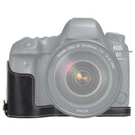 1/4 inch Thread PU Leather Camera Half Case Base for Canon EOS 6D /  6D Mark II, For Canon 6D2