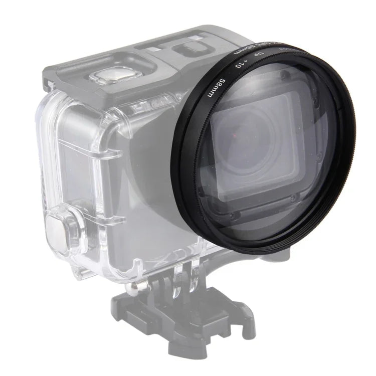 58mm 2 in 1 10X Close-Up Lens Filter for GoPro HERO7 Black/6 /5, 58mm Close-Up Lens