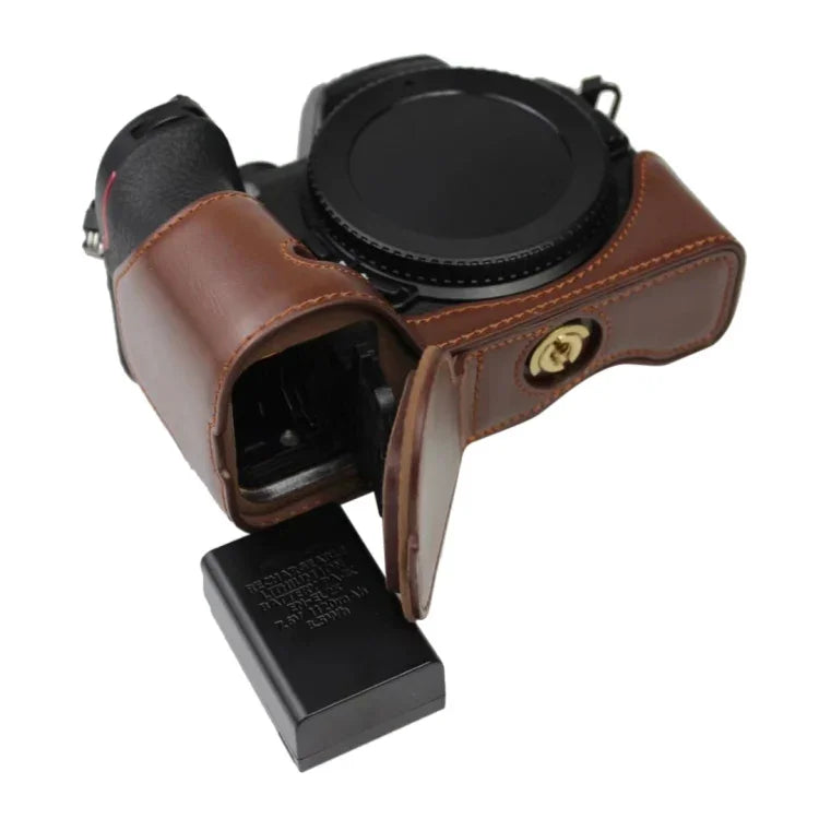 1/4 inch Thread PU Leather Camera Half Case Base for Nikon Z50, For Nikon Z50