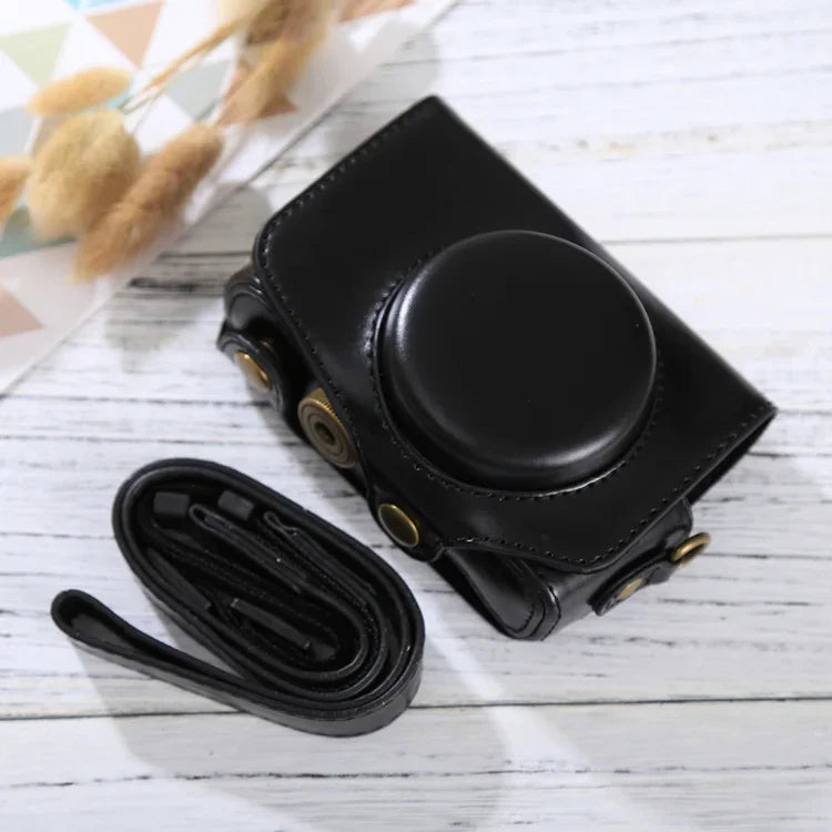 Full Body Camera PU Leather Case Bag with Strap for Canon PowerShot SX730 HS / SX720 HS, For SX730 HS