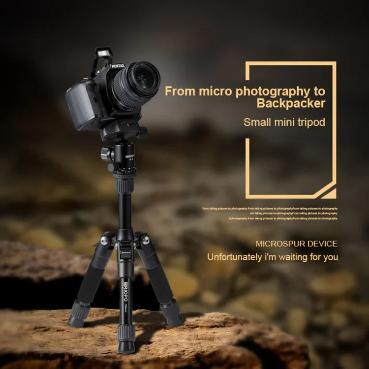 TRIOPO T226 Adjustable Portable  Aluminum Alloy Tripod with D-0 Ball Head for SLR Camera, T226