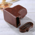 Full Body Camera PU Leather Case Bag with Strap for FUJIFILM X-A3 / X-A2/ X-M1 / X-A10 (16-50mm / 18-55mm / XF 35mm Lens), For FUJI X-A3