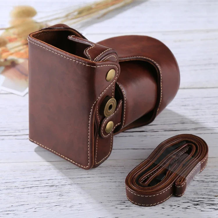 Full Body Camera PU Leather Case Bag with Strap for FUJIFILM X-A3 / X-A2/ X-M1 / X-A10 (16-50mm / 18-55mm / XF 35mm Lens), For FUJI X-A3