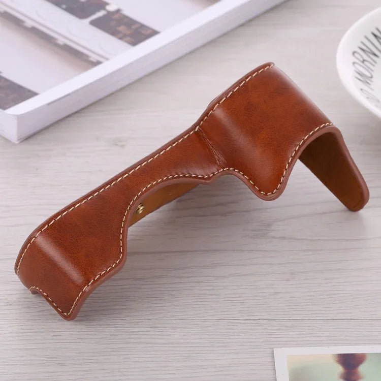 1/4 inch Thread PU Leather Camera Half Case Base for Sony ILCE-A9 / A9 / A7RIII, For Sony A9