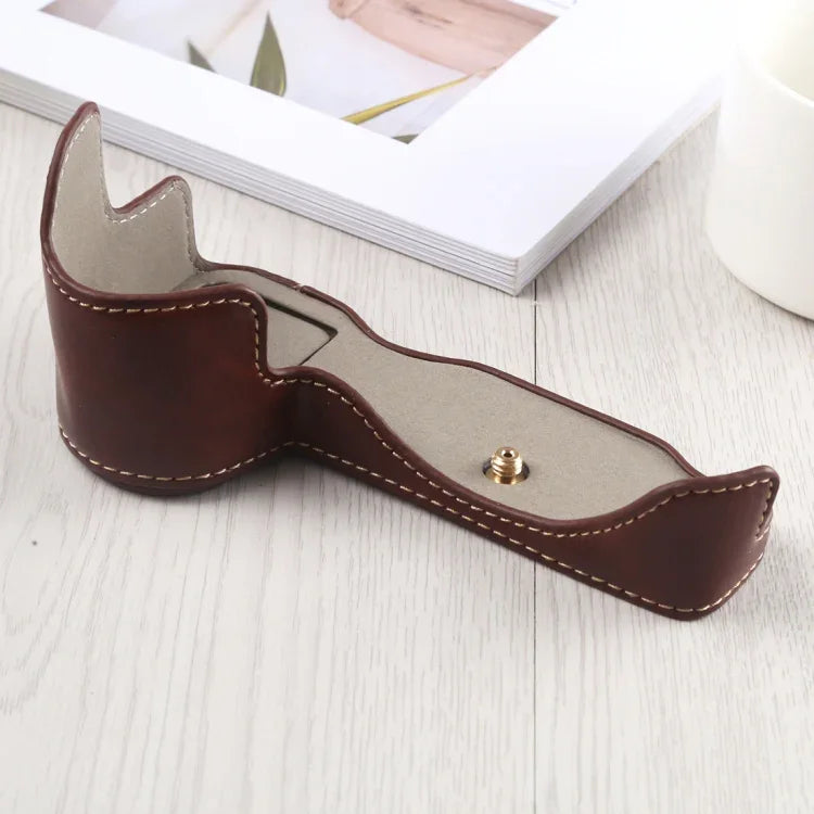 1/4 inch Thread PU Leather Camera Half Case Base for Nikon Z6 / Z7, For Nikon Z6