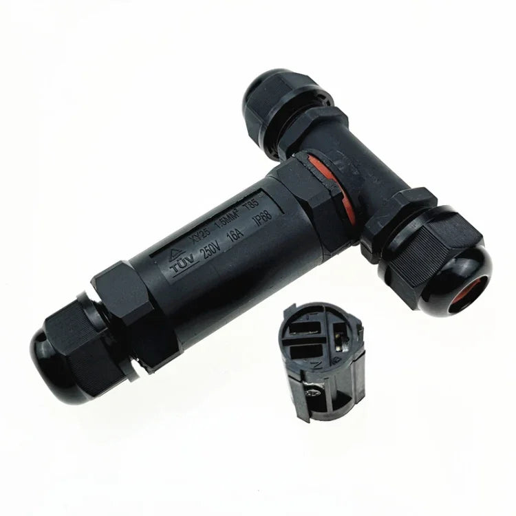 XY25 IP68 Waterproof 3 Pin T-type Cable Connector, XY25(T3)