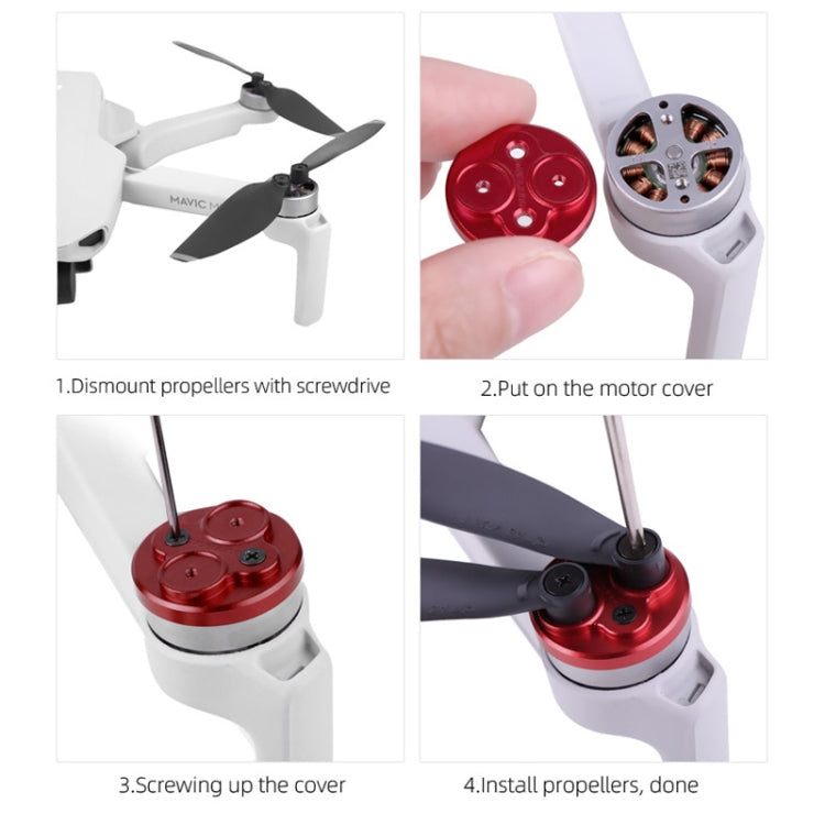 4 PCS Sunnylife Motor Metal Protection Cover for DJI Mavic Mini 1 / Mini 4K / DJI Mini 2 SE