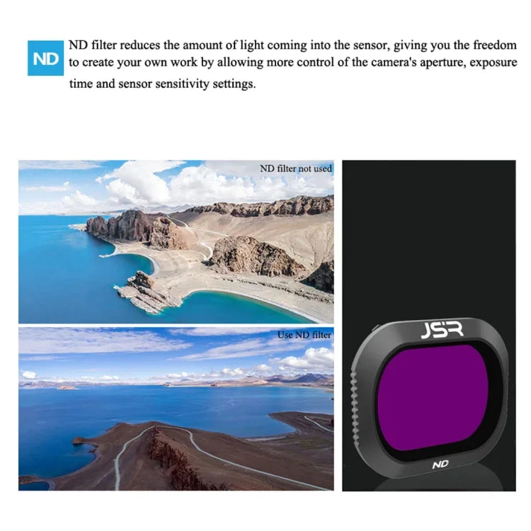 JSR Drone 4 in 1 ND8+ND16+ND32+ND64 Lens Filter for DJI MAVIC 2 Pro, ND8+ND16+ND32+ND64