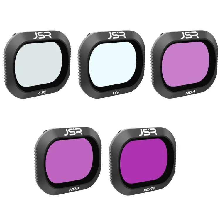 JSR Drone 5 in 1 UV+CPL+ND4+ND8+ND16 Lens Filter for DJI MAVIC 2 Pro, UV+CPL+ND4+ND8+ND16