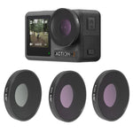 JSR 3 in 1 CPL ND8 ND16 Lens Filter For DJI Osmo Action 3, 3 in 1