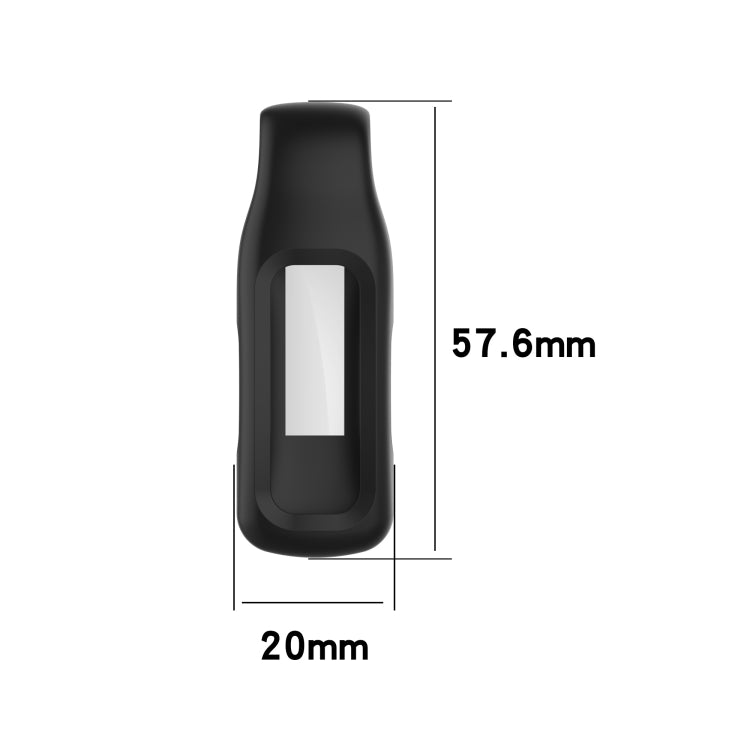 For Fitbit Inspire 2 Steel Sheet Silicone Protective Clip Case Cover, For Fitbit Inspire 2