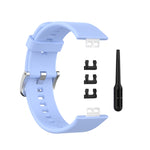 For Huawei Watch Fit Silicone Replacement Wrist Strap Watchband with Stainless Steel Buckle