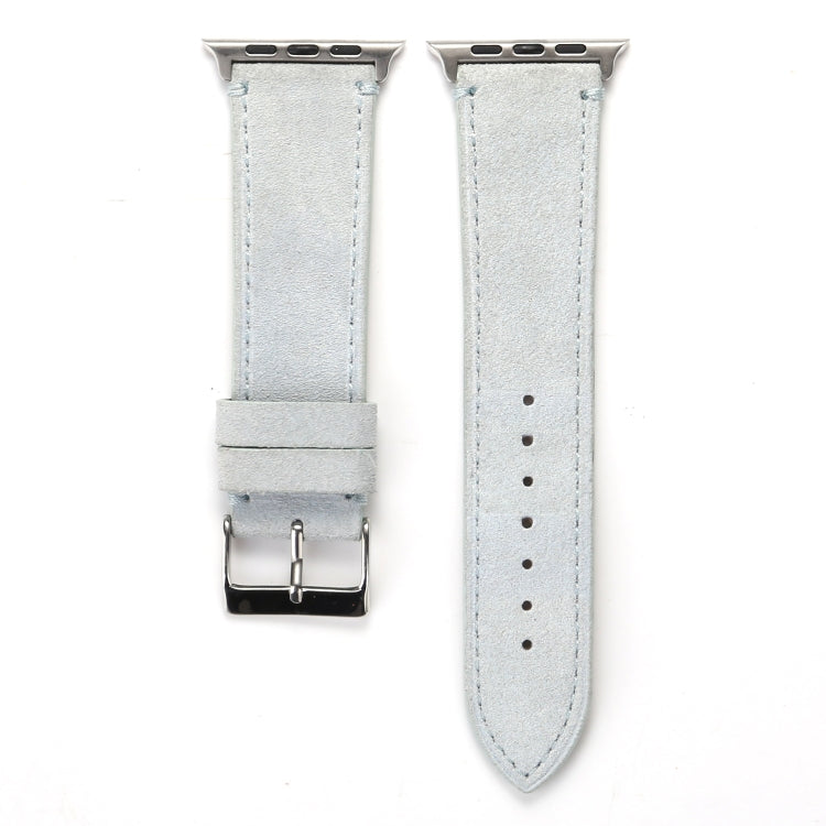 Frosted Genuine Leather Watchband For Apple Watch Series 6 & SE & 5 & 4 44mm / 3 & 2 & 1 42mm, For Apple Watch Series 7 45mm / 6 & SE & 5 & 4 44mm / 3 & 2 & 1 42mm