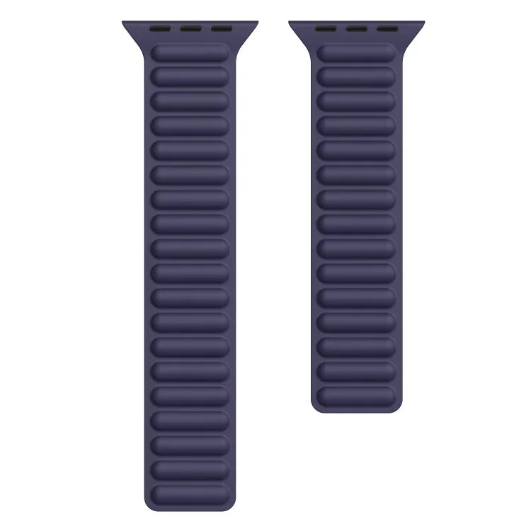 Silicone Magnetic Chain Watchband For Apple Watch Series 6 & SE & 5 & 4 40mm / 3 & 2 & 1 38mm, For Apple Watch Series 7 41mm / 6 & SE & 5 & 4 40mm / 3 & 2 & 1 38mm