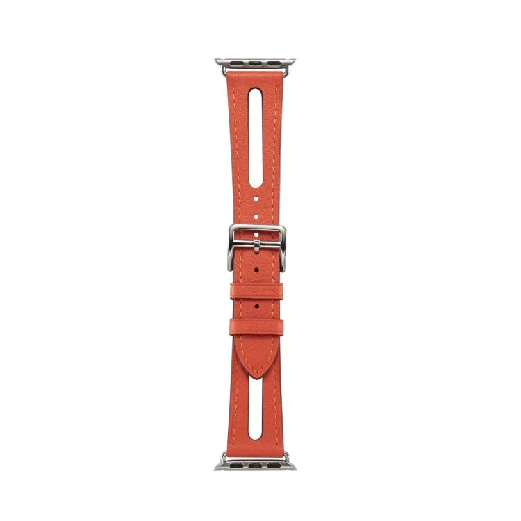 Top-grain Leather Watchband For Apple Watch Series 6 & SE & 5 & 4 44mm / 3 & 2 & 1 42mm