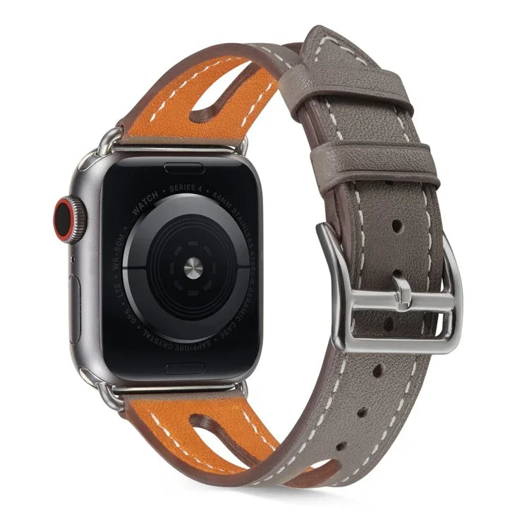 Top-grain Leather Watchband For Apple Watch Series 6 & SE & 5 & 4 44mm / 3 & 2 & 1 42mm