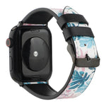 Printed Leather Watch Strap, For Apple Watch Series 7 45mm / 6 & SE & 5 & 4 44mm / 3 & 2 & 1 42mm, For Apple Watch Series 8&7 41mm / SE 2&6&SE&5&4 40mm / 3&2&1 38mm, For Apple Watch PSeries 7 41mm / 6 & SE & 5 & 4 40mm / 3 & 2 & 1 38mm                 ...