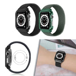 Weave Replacement Wrist Strap Watchbands with Frame For Apple Watch Series 6 & SE & 5 & 4 40mm / 3 & 2 & 1 38mm, 128mm, 135mm, 140mm, 145mm, 150mm, 155mm