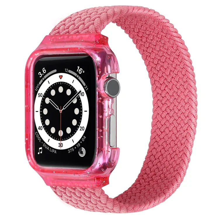 Weave Replacement Wrist Strap Watchbands with Frame For Apple Watch Series 6 & SE & 5 & 4 40mm / 3 & 2 & 1 38mm, 128mm, 135mm, 140mm, 145mm, 150mm, 155mm