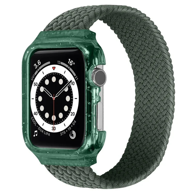 Weave Replacement Wrist Strap Watchbands with Frame For Apple Watch Series 6 & SE & 5 & 4 40mm / 3 & 2 & 1 38mm, 128mm, 135mm, 140mm, 145mm, 150mm, 155mm