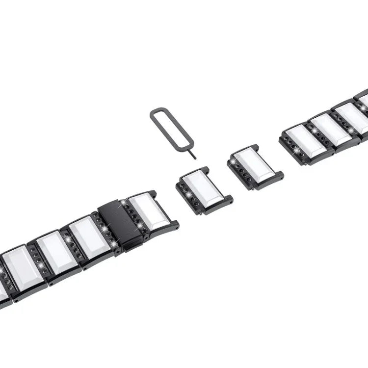 Stainless Steel Diamond Encrusted Replacement Watchbands, For Samsung Galaxy Watch 42mm, For Samsung Galaxy Watch 46mm, For Samsung Galaxy Watch 3 45mm, For Samsung Galaxy Watch Active2 44mm / Watch Active2 40mm / Watch Active                          ...