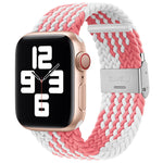 Braided + Stainless Steel Replacement Watchbands For Apple Watch Series 6 & SE & 5 & 4 44mm / 3 & 2 & 1 42mm, For Apple Watch Ultra 49mm / Series 8&7 45mm / SE 2&6&SE&5&4 44mm / 3&2&1 42mm, For Apple Watch Series 7 45mm / 6 & SE & 5 & 4 44mm           ...
