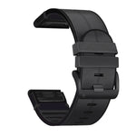 Silicone + Leather Quick Release Replacement Strap Watchband, For Garmin Fenix 6, For Garmin Fenix 6X