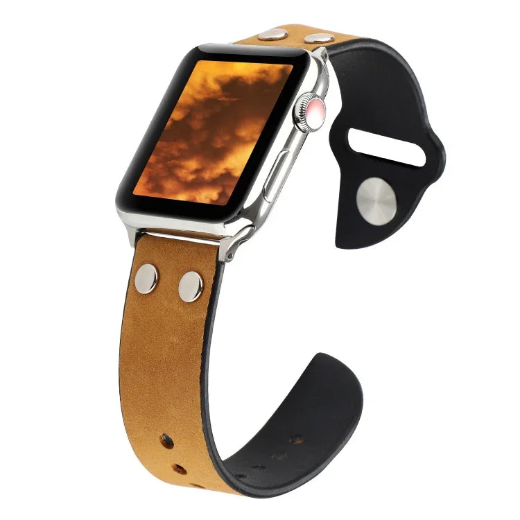 Leather Knife Strap, For Apple Watch Ultra 49mm / Series 8&7 45mm / SE 2&6&SE&5&4 44mm / 3&2&1 42mm, For Apple Watch Series 8&7 41mm / SE 2&6&SE&5&4 40mm / 3&2&1 38mm