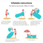 Outdoor Portable Lazy Water Inflatable Sofa Beach Grass Air Bed, Size: 200 x 70cm, 200 x 70cm Rose Red, 200 x 70cm Sapphire Blue, 200 x 70cm Grass Green, 200 x 70cm Red, 200 x 70cm Yellow, 200 x 70cm Purple, 200 x 70cm Orange, 200 x 70cm Sky Blue      ...