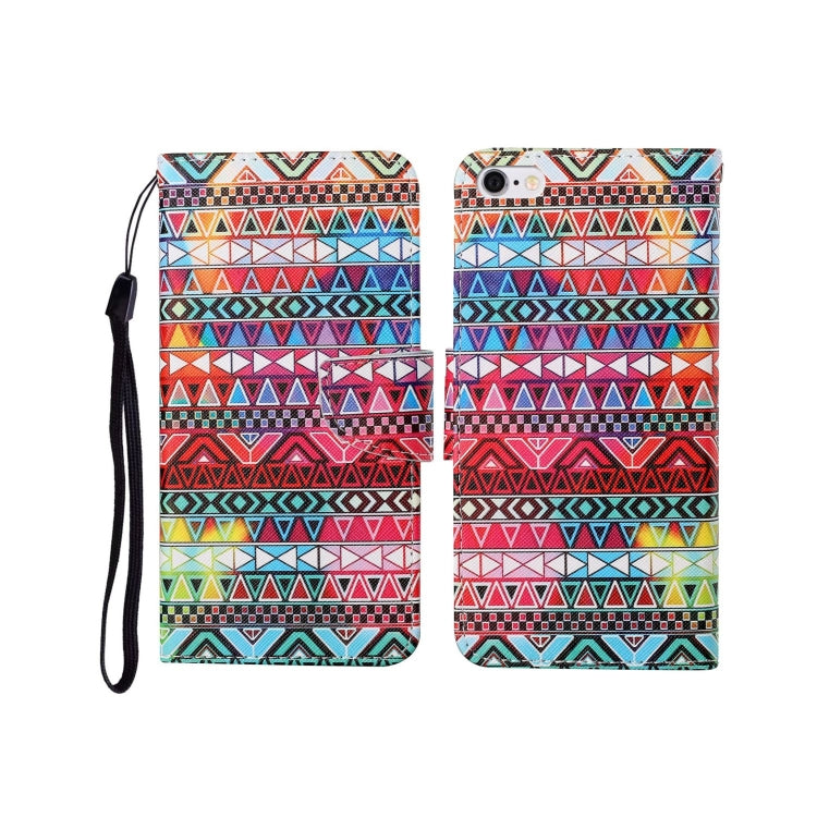 Painted Pattern Horizontal Flip Leathe Case, For iPhone 6, For iPhone 6 Plus, For iPhone 7 Plus