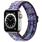 Elastic Watch Strap, For Apple Watch Series 7 45mm / 6 & SE & 5 & 4 44mm / 3 & 2 & 1 42mm, For Apple Watch Series 7 41mm / 6 & SE & 5 & 4 40mm / 3 & 2 & 1 38mm, For Apple Watch Apple Watch Series 7 45mm / 6 & SE & 5 & 4 44mm / 3 & 2 & 1 42mm           ...