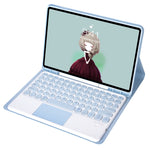 YT098B-A Detachable Candy Color Skin Feel Texture Round Keycap Bluetooth Keyboard Leather Case with Touch Control For iPad Air 11 2024 / 2025 / Air 4 10.9 2020 / Air 5 10.9 2022 (Purple), For iPad 10.2 2020 & 2019 / Air 2019 / Pro 10.5 inch            ...