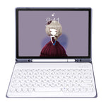 YT11B Detachable Candy Color Skin Feel Texture Round Keycap Bluetooth Keyboard Leather Case For iPad Air 4 2020 / Air 5 2022 / Pro 11 inch 2022 / 2021 / 2020 / 2018(White Ice), For iPad Air 11 2024 / 2025 / Air 2020 10.9                                ...