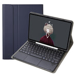 YA098B-A Detachable Lambskin Texture Round Keycap Bluetooth Keyboard Leather Case with Touch Control & Pen Slot & Stand, For iPad Air 5 / 4 10.9 inch 2020 / Pro 11 inch 2020 / 2018, For iPad 10.2 (2020) & (2019) / Air 3 10.5 inch / Pro 10.5 inch       ...