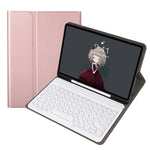 YA098B Detachable Lambskin Texture Round Keycap Bluetooth Keyboard Leather Case with Pen Slot & Stand, For iPad Air 5 / 4 10.9 inch 2020 / Pro 11 inch 2020 / 2018, For iPad 10.2 (2020) & (2019) / Air 3 10.5 inch / Pro 10.5 inch                         ...