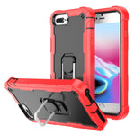 PC + Rubber 3-layers Shockproof Protective Case with Rotating Holder, For iPhone 8 Plus / 7 Plus, For iPhone 11, For iPhone 11 Pro, For iPhone 11 Pro Max