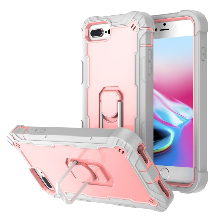 PC + Rubber 3-layers Shockproof Protective Case with Rotating Holder, For iPhone 8 Plus / 7 Plus, For iPhone 11, For iPhone 11 Pro, For iPhone 11 Pro Max
