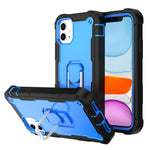 PC + Rubber 3-layers Shockproof Protective Case with Rotating Holder, For iPhone 8 Plus / 7 Plus, For iPhone 11, For iPhone 11 Pro, For iPhone 11 Pro Max
