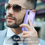 PC + Rubber 3-layers Shockproof Protective Case with Rotating Holder, For iPhone XS / X, For iPhone XR, For iPhone XS Max
