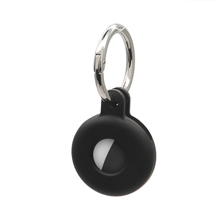 Hollow Anti-scratch Silicone Shockproof Protective Cover Case with Keychain Hook Loop, For AirTag