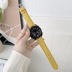 Sewing Litchi Texture Leather Replacement Strap Watchband, For Samsung Galaxy Watch 42mm, For Samsung Galaxy Watch 46mm, For Samsung Galaxy Watch 3 41mm, For Samsung Galaxy Watch 3 45mm, For Samsung Galaxy Watch Active2 40mm