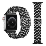 Buckle Braided Elastic Strap Watch Band For Apple Watch Series 9&8&7 41mm / SE 3&SE 2&6&SE&5&4 40mm / 3&2&1 38mm(Rainbow Color), For Apple Watch Series 8&7 41mm / SE 2&6&SE&5&4 40mm / 3&2&1 38mm                                                          ...