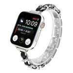 Small Waist Seven Beads Stainless Steel Strap Watchband For Apple Watch Series 6 & SE &, For Apple Watch Ultra 49mm / Series 8&7 45mm / SE 2&6&SE&5&4 44mm / 3&2&1 42mm, For Apple Watch Series 8&7 41mm / SE 2&6&SE&5&4 40mm / 3&2&1 38mm                  ...
