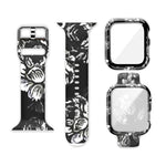 Silicone Printing Integrated Replacement Watch Case Watchband, For Apple Watch Series 6 / 5 / 4 / Watch SE 44mm, For Apple Watch Series 6 / 5 / 4 / Watch SE 40mm, For Apple Watch Series 3 & 2 & 1 42mm